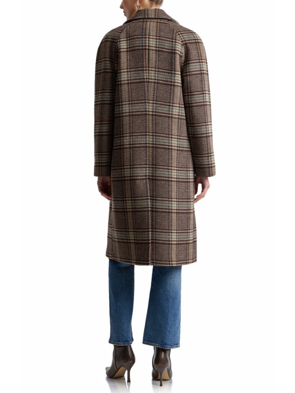 Avec Les Filles Plaid Walker Long Coat - Picture 3 of 8